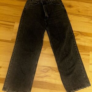 Abercrombie crop wide leg jean